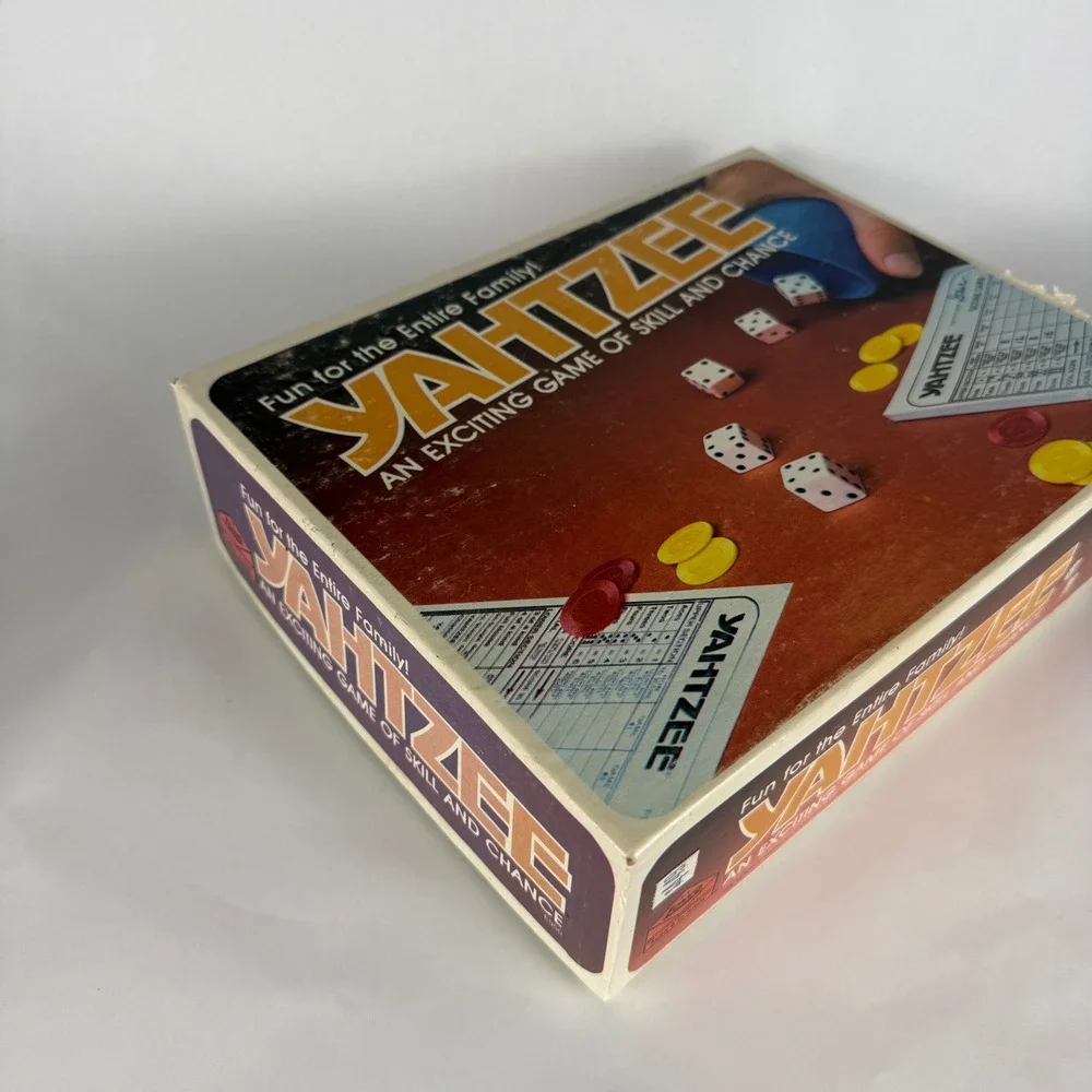 Vintage 1980 Yahtzee Milton Bradley E950 Dice Game Original Box Made USA